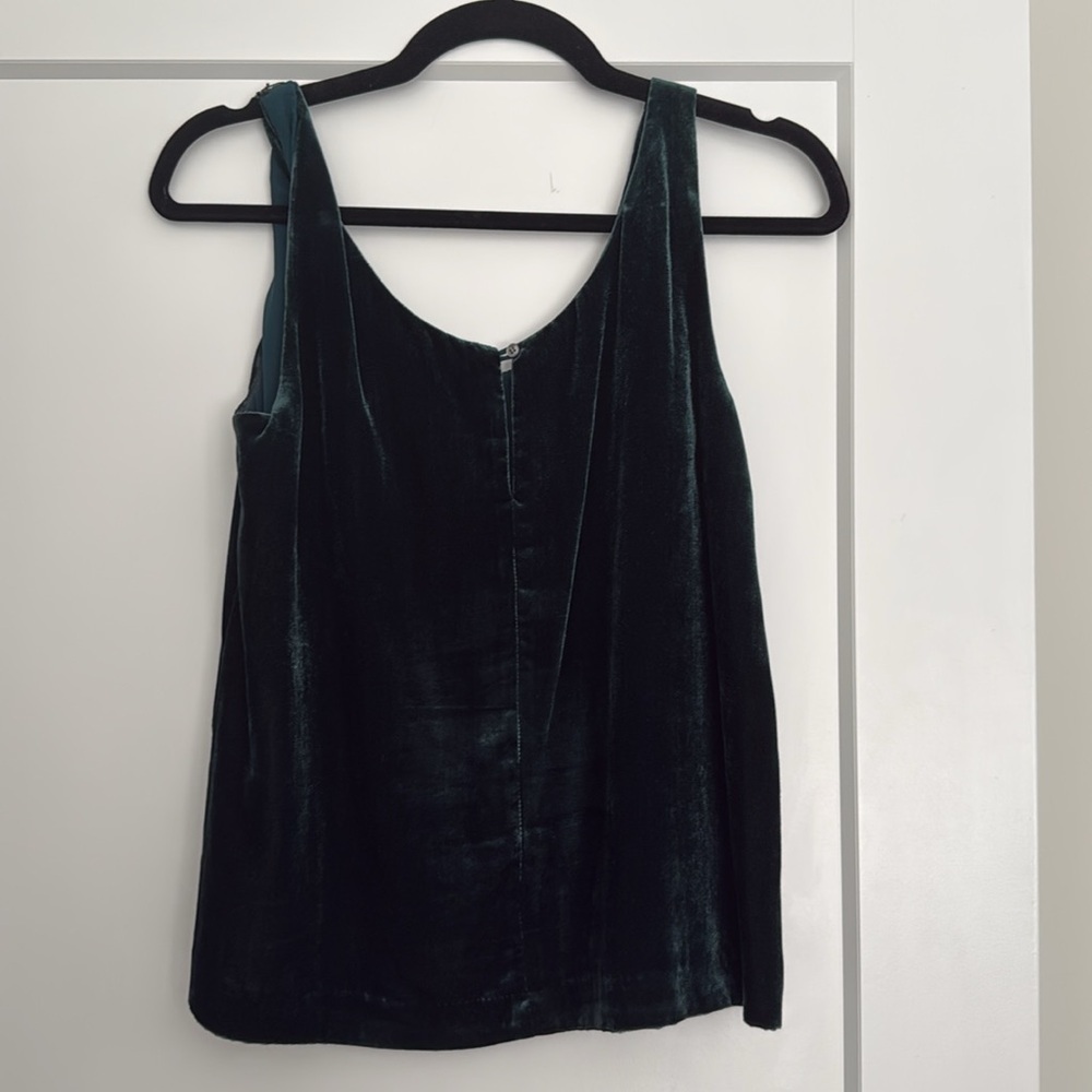 J. Crew green velvet tank top​​​​​ - Picture 3 of 3